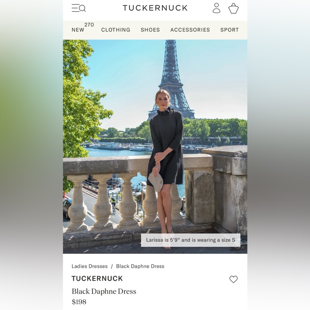 Tuckernuck Daphne beautiful dress black